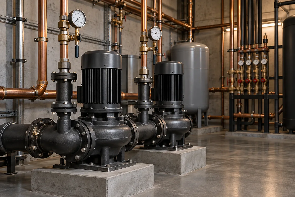 Illustrative hydronic circulation pump installation